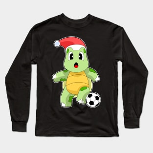 Turtle Christmas Soccer Long Sleeve T-Shirt